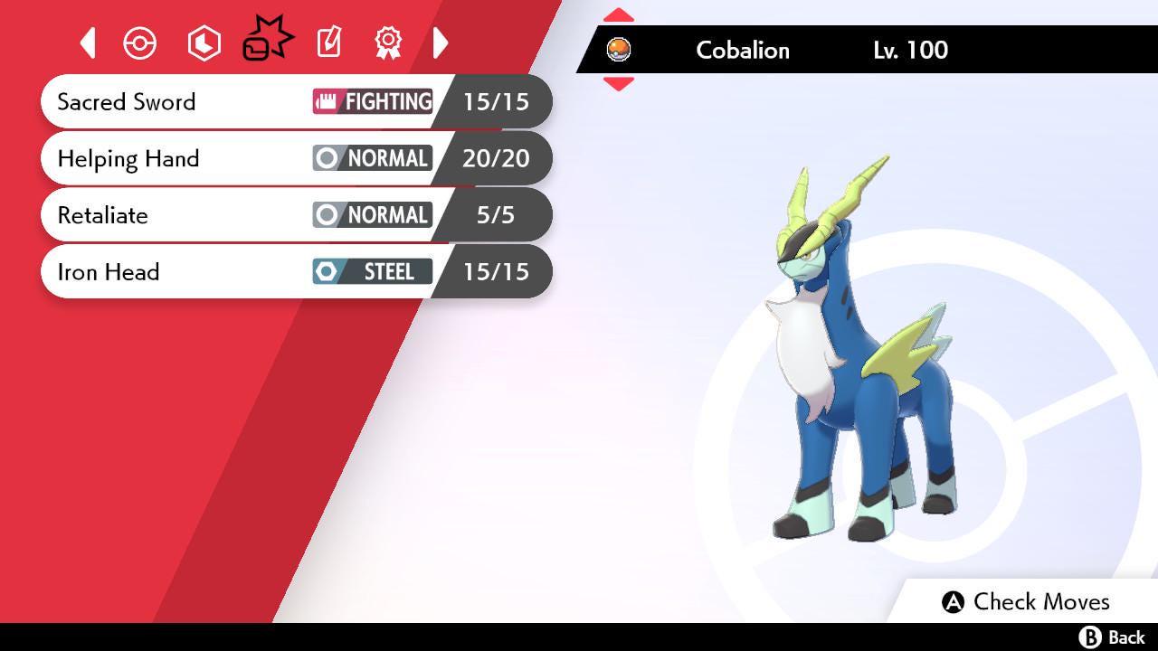 Shiny COBALION Pokemon Sword Shield 6IV Competitive Battle Ready Pokémon card photo 3