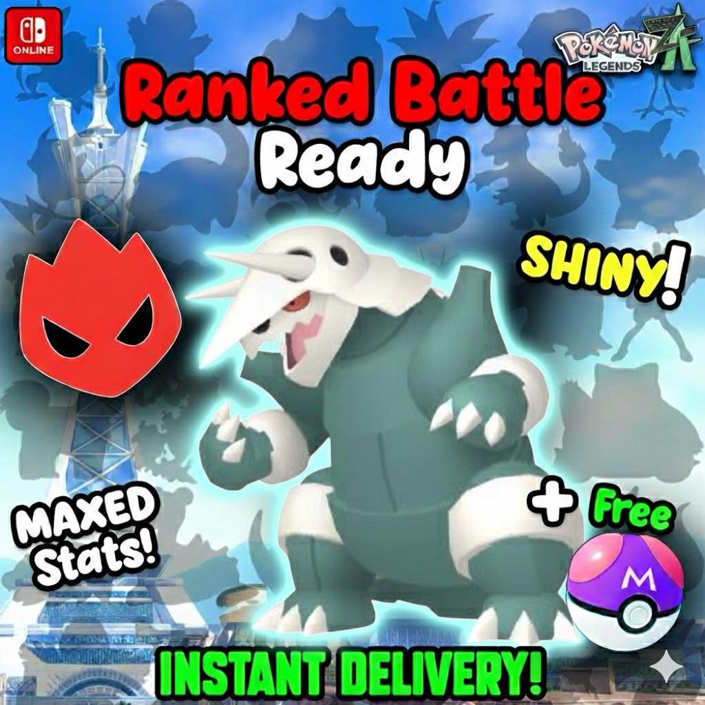 Фото покемона Shiny Альфа Аггрон Pokémon Legends ZA 6IV Готов к соревновательным битвам