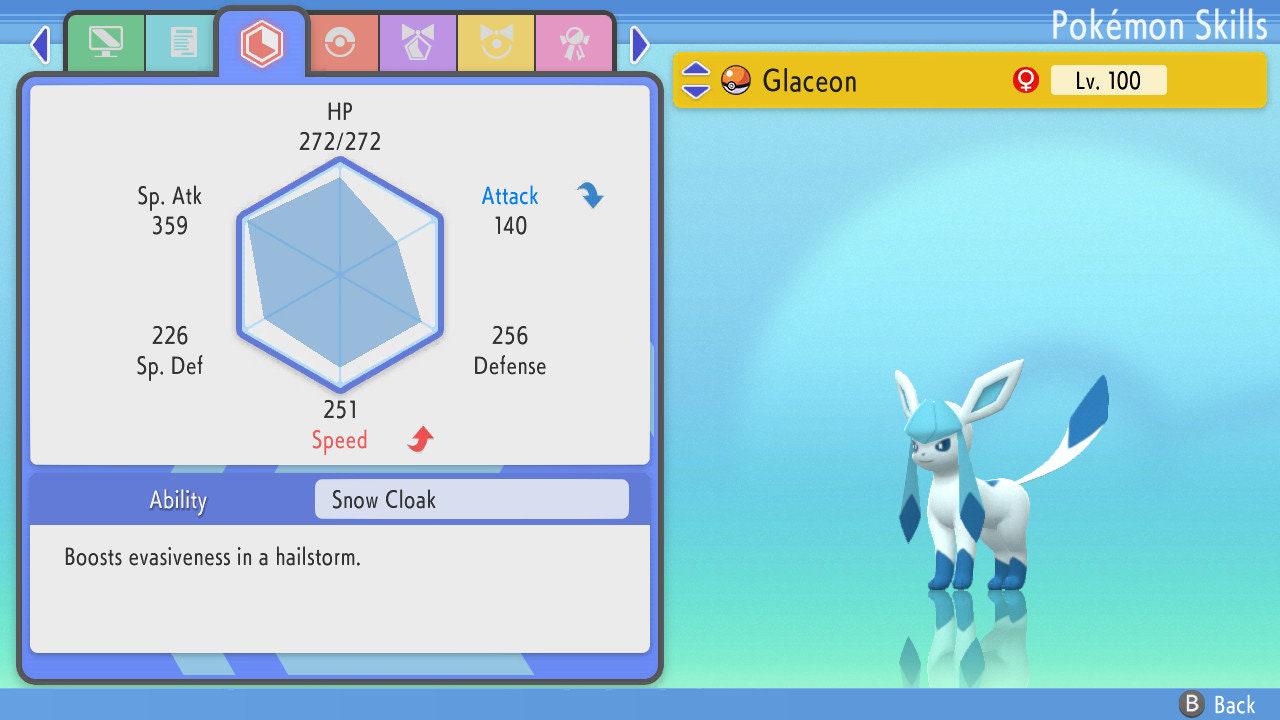 SHINY 6IV GLACEON Pokemon Brilliant Diamond Shining Pearl 6IV Competitive Battle Ready Pokémon card photo 4