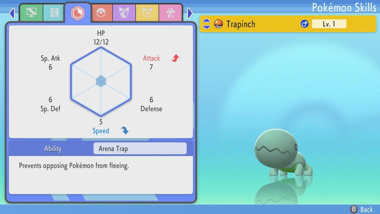 SHINY 6IV TRAPINCH Pokemon Brilliant Diamond Shining Pearl 6IV Competitive Battle Ready Pokémon card photo 3