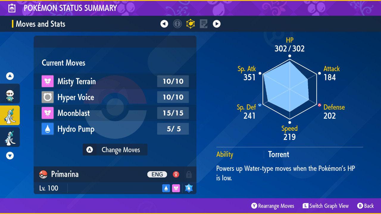 Shiny PRIMARINA Pokémon Scarlet Violet 6IV Competitive Battle Ready Pokémon card photo 3