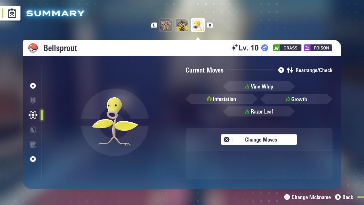Фото покемона Shiny BELLSPROUT Pokémon Legends ZA 6IV Готов к соревновательным боям 3