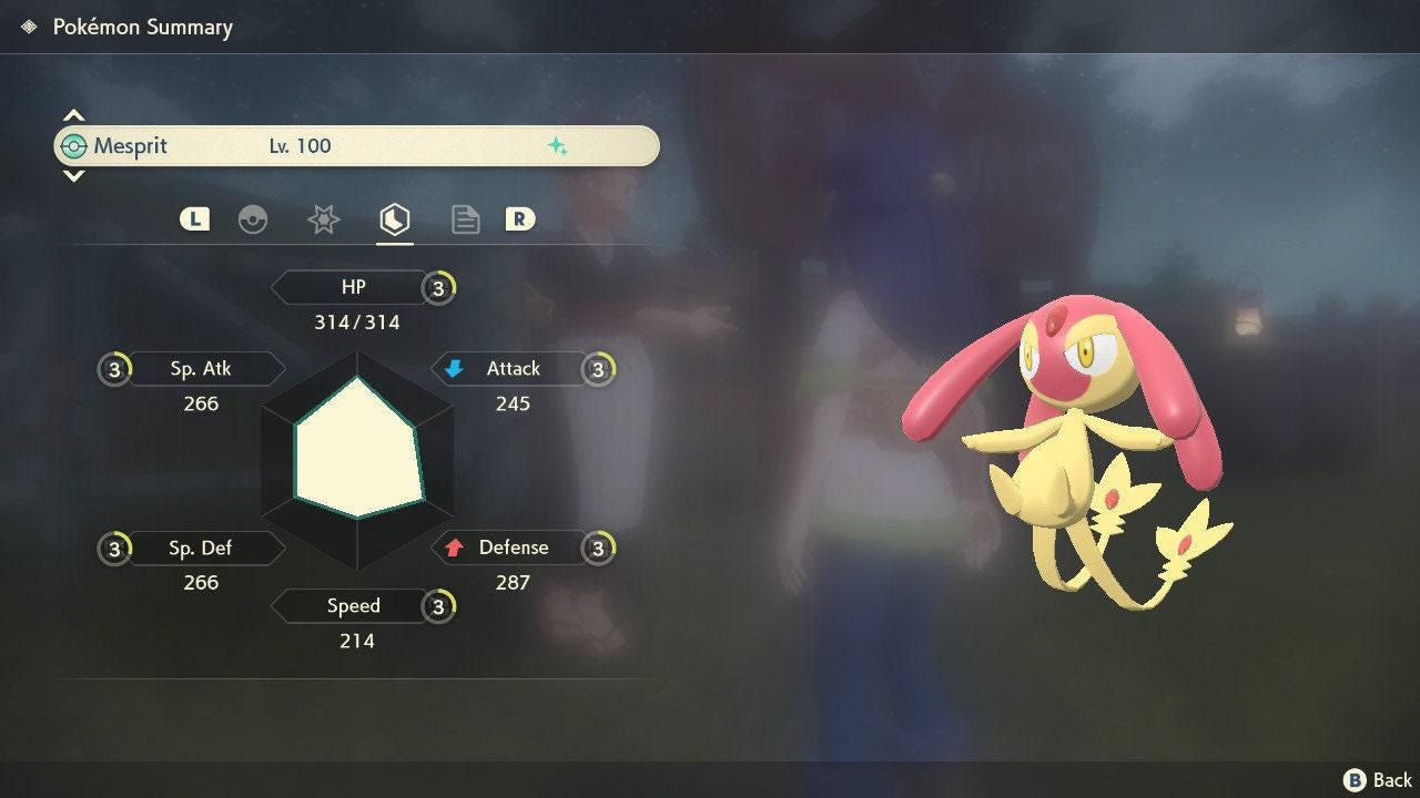 Shiny MESPRIT Pokemon Legends Arceus 6IV Competitive Battle Ready Pokémon card photo 3