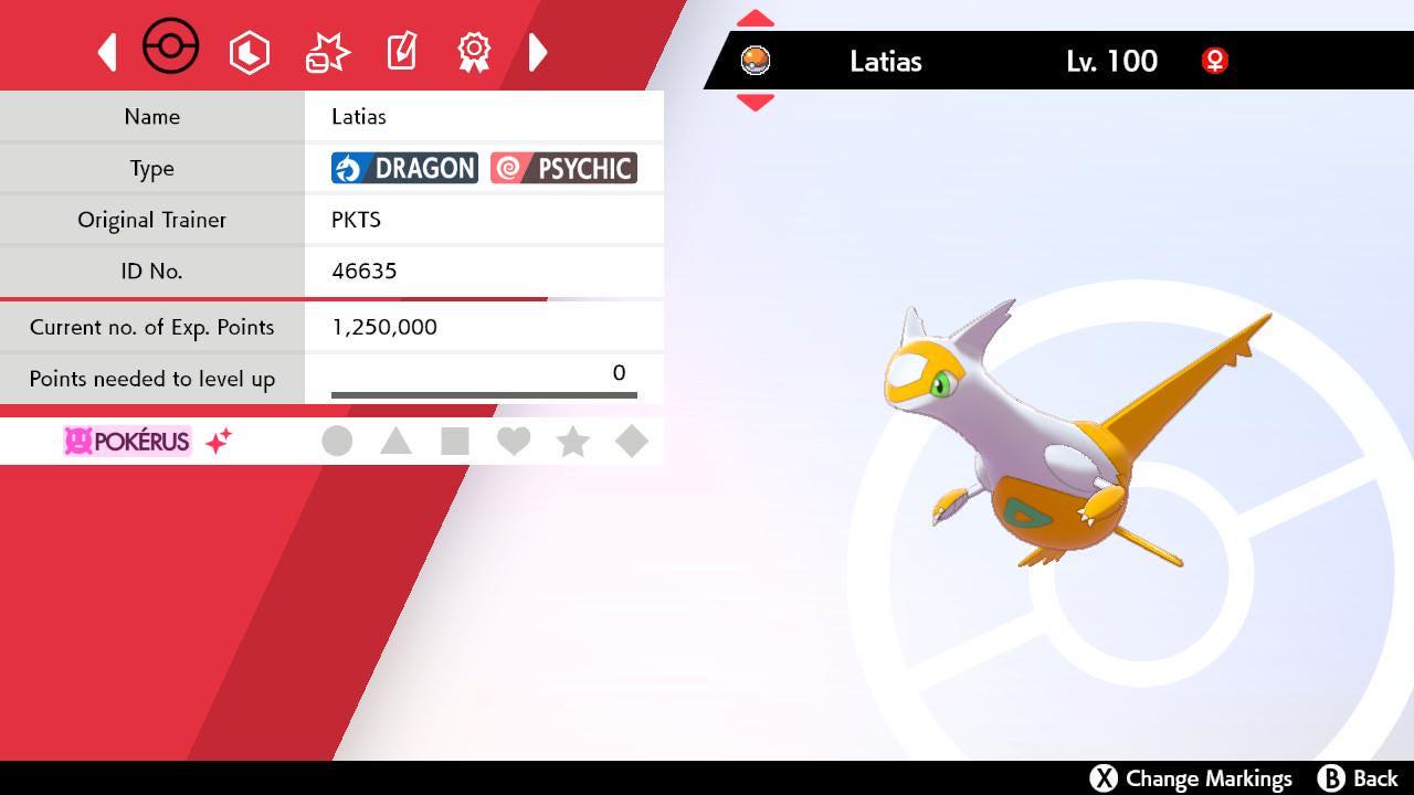 Shiny LATIAS Pokemon Sword Shield 6IV Competitive Battle Ready – Sword & Shield Pokémon card photo