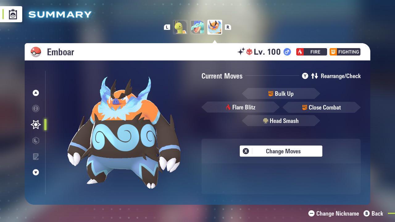 Фото покемона Блестящий Альфа Emboar Pokémon Legends ZA 6IV Готов к соревновательным битвам 4