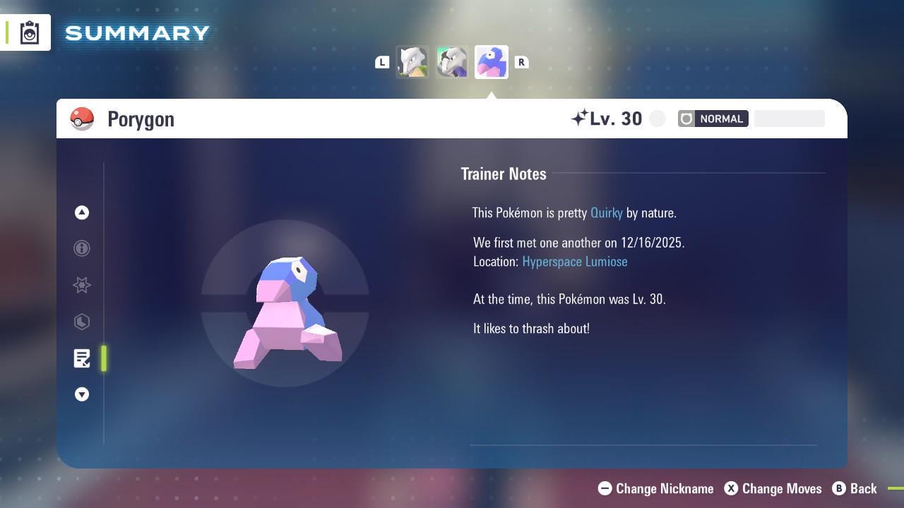 Shiny Porygon Pokemon Legends ZA Mega Dimension DLC 6IV Competitive Battle Ready Pokémon card photo 4