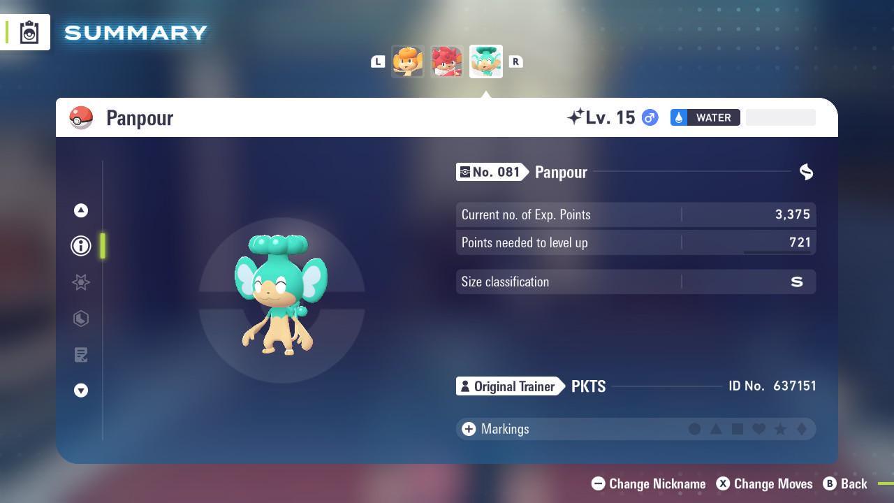Фото покемона Shiny PANPOUR Pokémon Legends ZA 6IV Готов к соревновательным боям 2