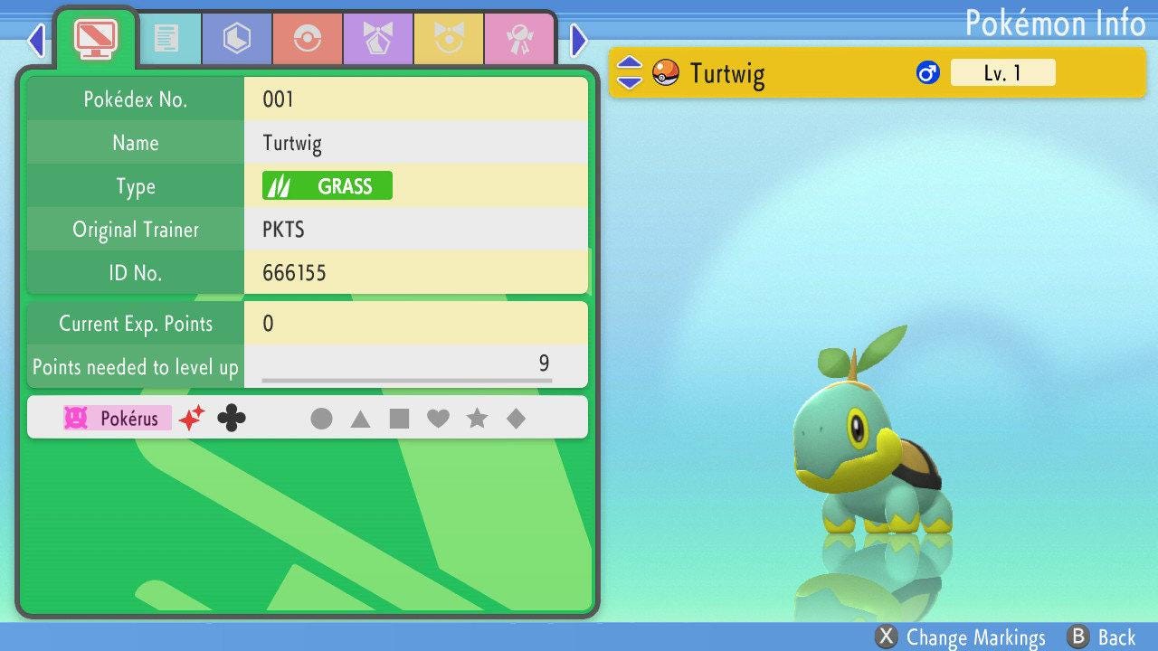 Shiny Turtwig 6IV Switch 2 BDSP Pokémon Brilliant Diamond Shining Pearl Battle Ready Starter Bonus Gift Fast Delivery – Brilliant Diamond & Shining Pearl Pokémon card photo