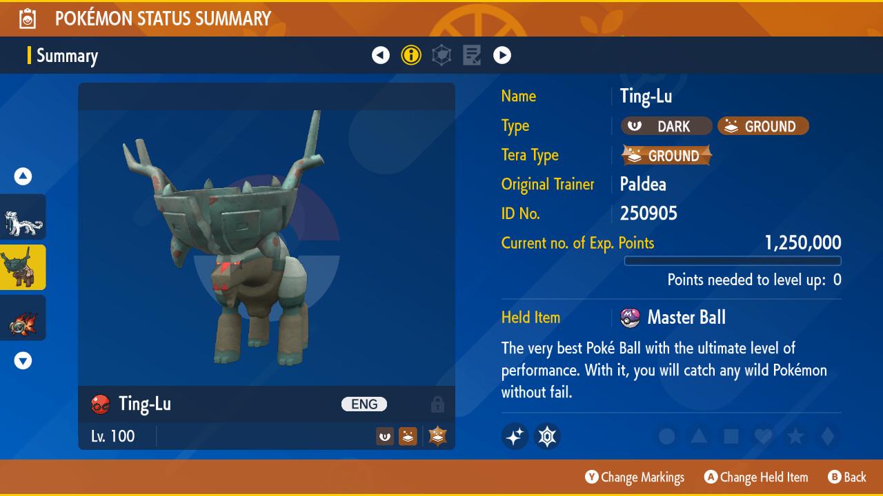 Shiny 6IV TING LU Paldea Event Switch 2 Scarlet Violet Pokémon Battle Ready Competitive Free Bonus Shiny Fast Delivery Pokémon card photo 2