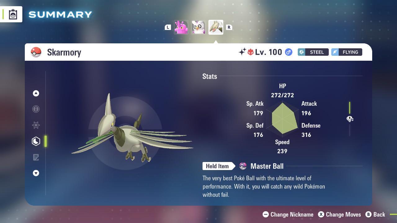 Shiny Alpha Skarmory Pokémon Legends ZA 6IV Competitive Battle Ready Pokémon card photo 2