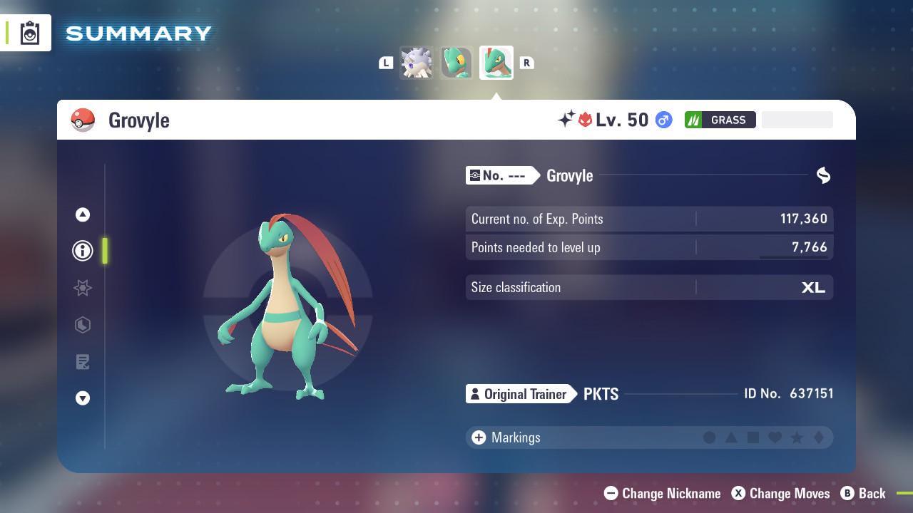 Shiny Alpha Grovyle Pokemon Legends Za Mega Dimension DLC 6IV Competitive Battle Ready Pokémon card photo 2