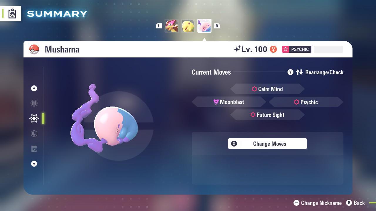 Shiny Musharna Pokemon Legends ZA Mega Dimension DLC 6IV Competitive Battle Ready Pokémon card photo 3