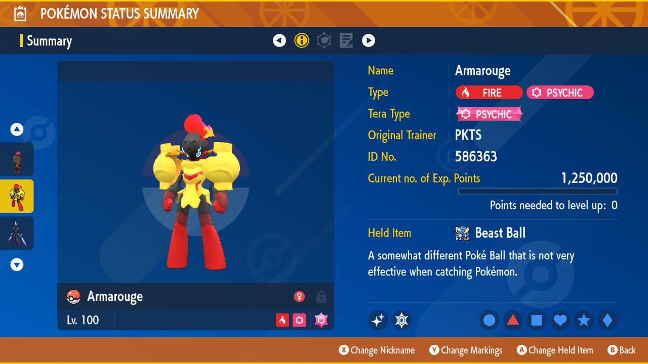 Shiny ARMAROUGE Pokémon Scarlet Violet 6IV Competitive Battle Ready Pokémon card photo 2