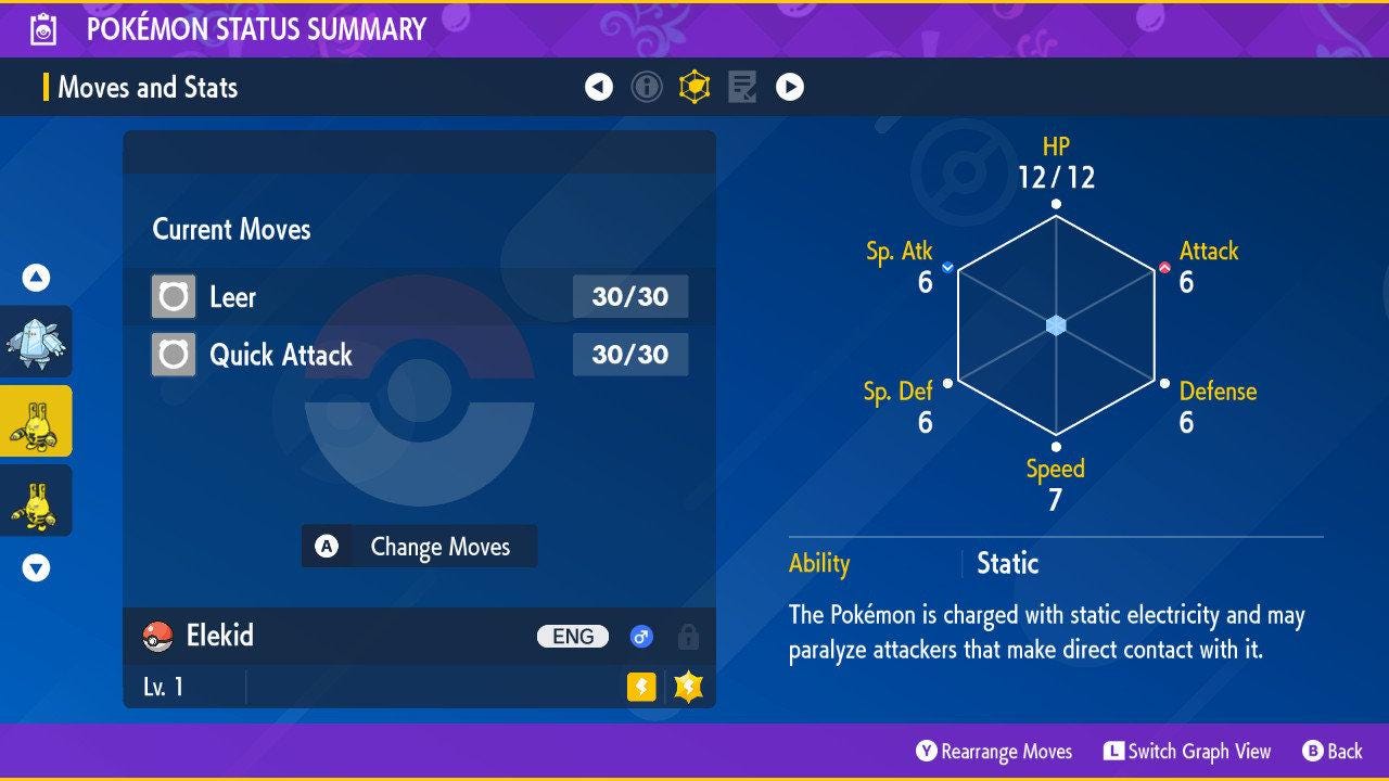 Shiny ELEKID Pokémon Scarlet and Violet 6IV Competitive Battle Ready Pokémon card photo 2