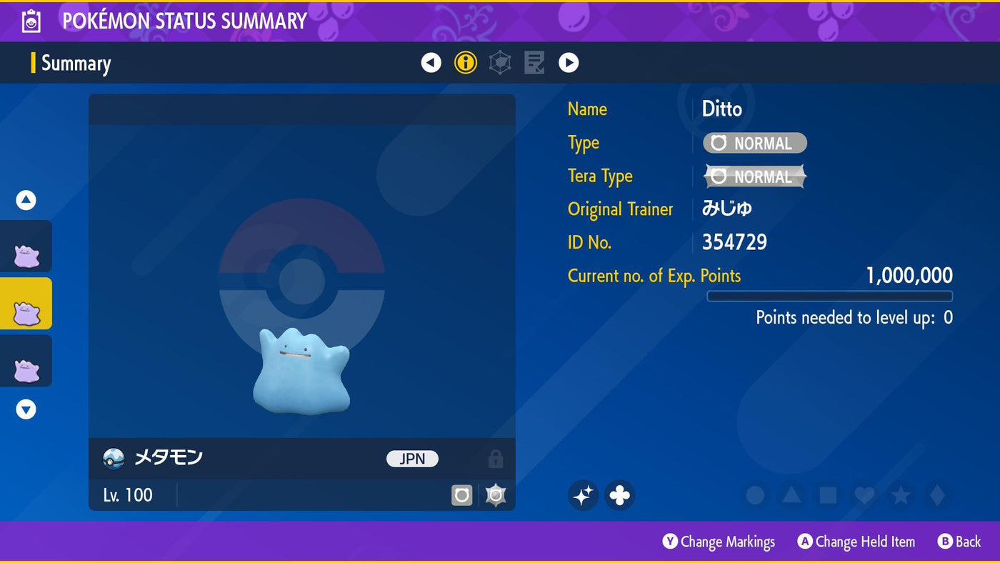SHINY 6IV DITTO Bundle (Adamant, Modest, Timid, Jolly, Bold, Calm) Japanese Masuda Pokémon Scarlet Violet Breeding Pack Pokémon card photo 2
