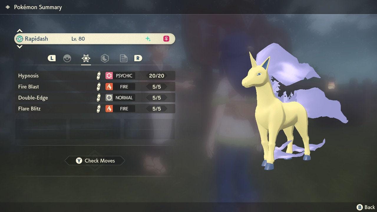 Shiny RAPIDASH Pokemon Legends Arceus 6IV Competitive Battle Ready – Legends Arceus Pokémon card photo