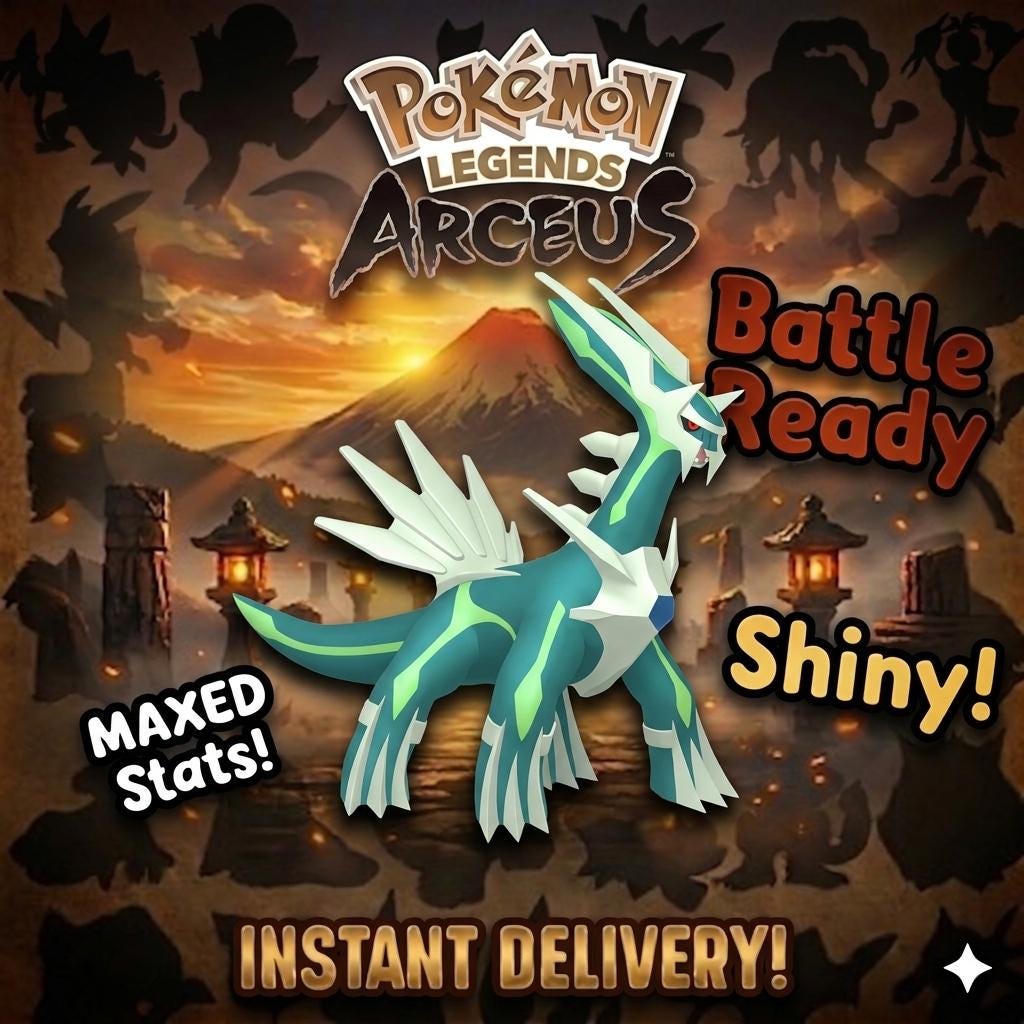 Shiny Dialga Pokemon Legends Arceus 6IV Competitive Battle Ready – Legends Arceus Pokémon card photo