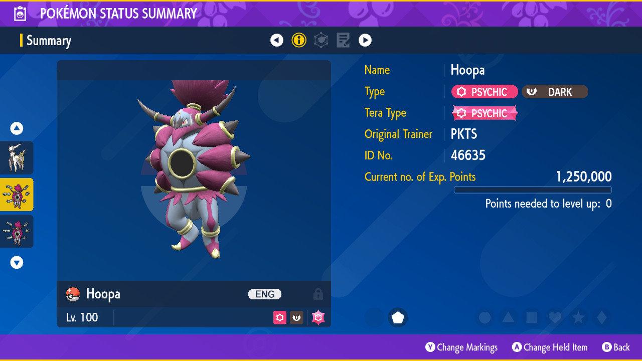 Non Shiny 6IV Unbound HOOPA Pokémon Scarlet and Violet 6IV Competitive Battle Ready – Scarlet & Violet Pokémon card photo