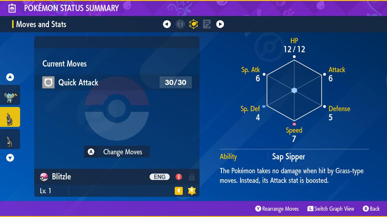 Shiny BLITZLE Pokémon Scarlet and Violet 6IV Competitive Battle Ready Pokémon card photo 2