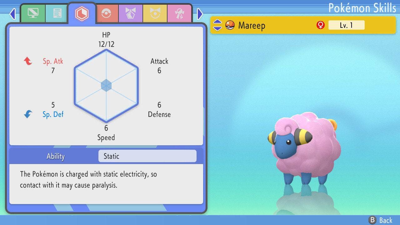 SHINY 6IV MAREEP Pokémon Brilliant Diamond and Shining Pearl 6IV Competitive Battle Ready Pokémon card photo 3