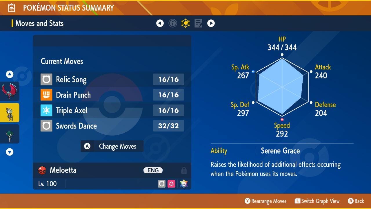 Shiny 6iv MELOETTA HOME EVENT Pokémon Scarlet and Violet 6IV Pokemon Competitive Pokerus Rare Pokemon Pokémon card photo 3