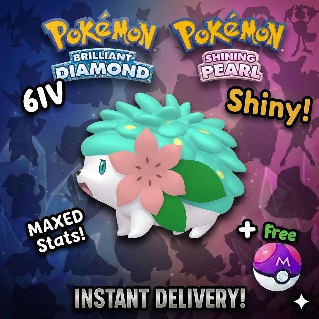 Shiny Shaymin Pokemon Brilliant Diamond Shining Pearl 6IV Competitive Battle Ready – Brilliant Diamond & Shining Pearl Pokémon card photo