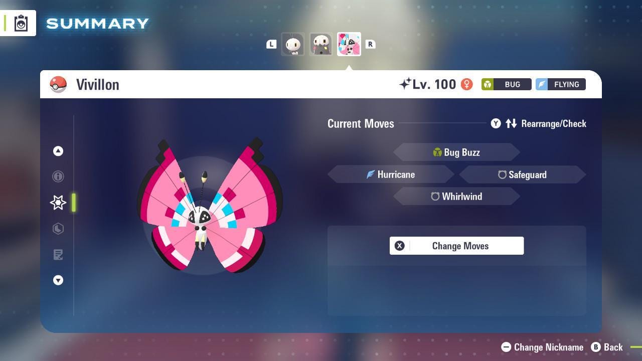 Foto de la carta Pokémon Shiny VIVILLON Pokémon Legends ZA 6IV Listo para la batalla competitiva 4