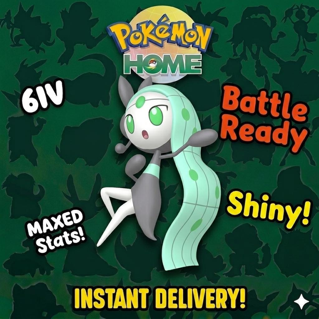 Shiny MELOETTA Pokémon HOME 6IV Competitive Battle Ready – Pokémon HOME Transfers Pokémon card photo