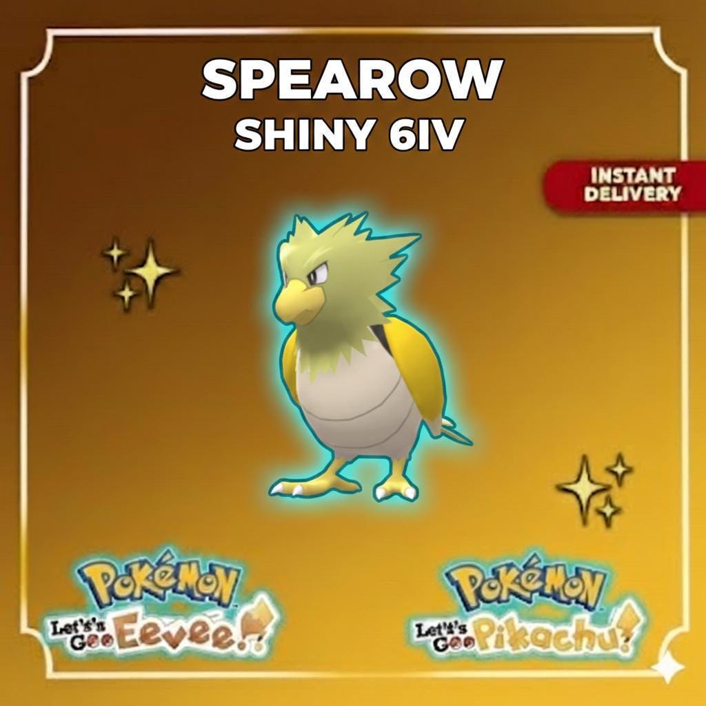 Foto de la carta Pokémon SPEAROW Variocolor 6IV Listo para la Batalla Competitiva