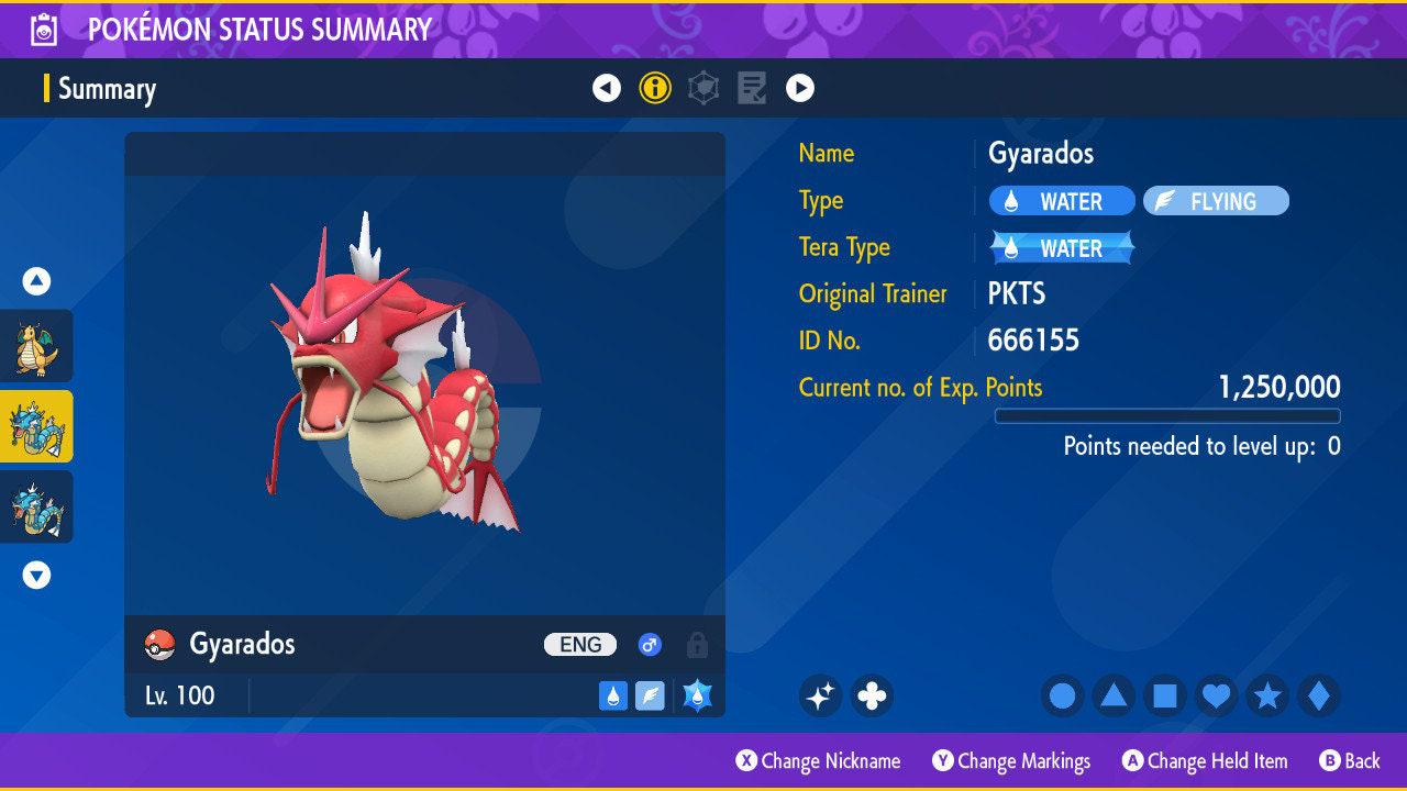 Shiny GYARADOS Pokémon Scarlet Violet 6IV Competitive Battle Ready Pokémon card photo 2