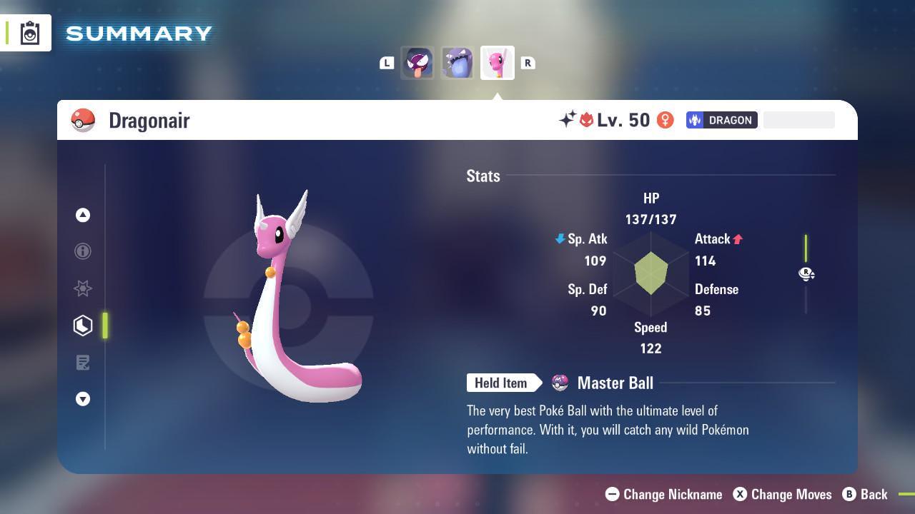 Shiny Alpha Dragonair Pokémon Legends ZA 6IV Competitive Battle Ready Pokémon card photo 2