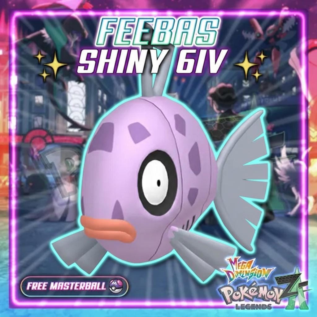 Фото покемона Шайни Фибас Pokemon Legends ZA Mega Dimension DLC 6IV Готов к соревновательным битвам
