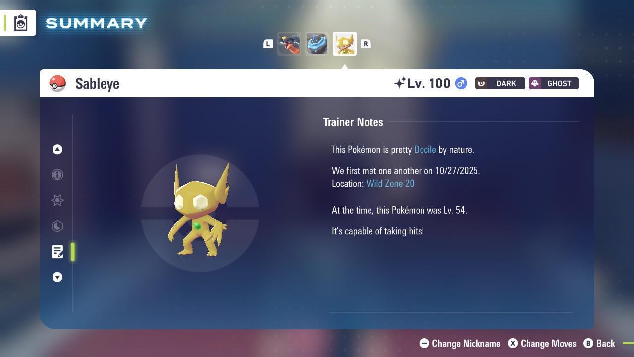 Shiny SABLEYE Pokémon Legends ZA 6IV Competitive Battle Ready Pokémon card photo 4