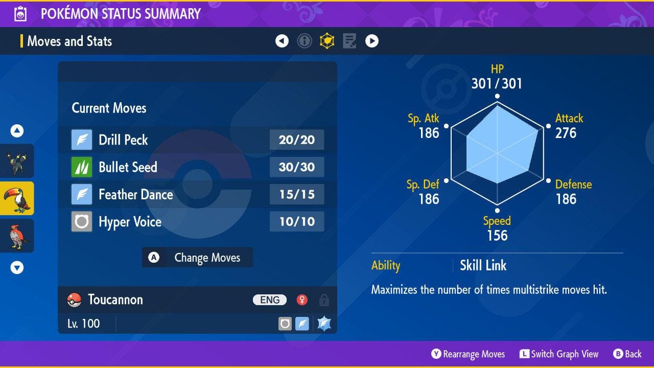 Фото покемона Shiny TOUCANNON Pokémon Scarlet Violet 6IV Готов к соревновательным битвам 2