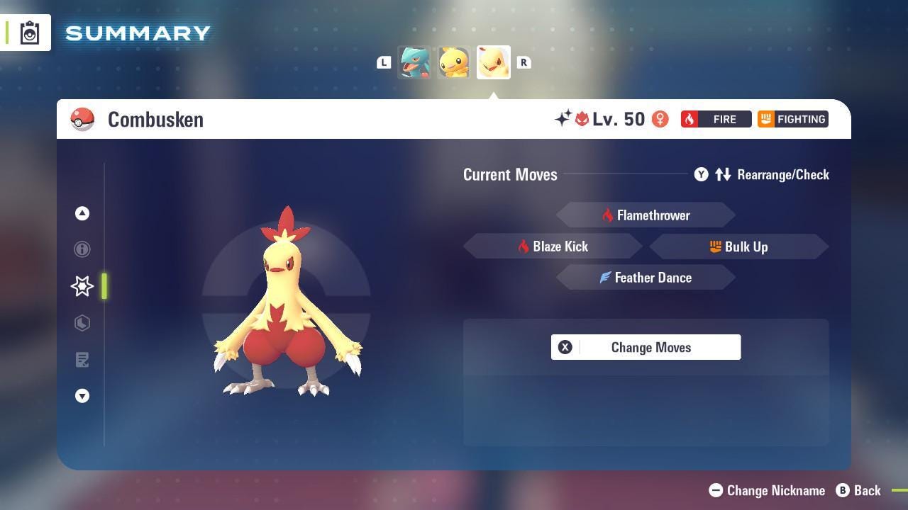 Foto de la carta Pokémon Shiny Alpha Combusken Pokémon Legends ZA 6IV Listo para la Batalla Competitiva 3