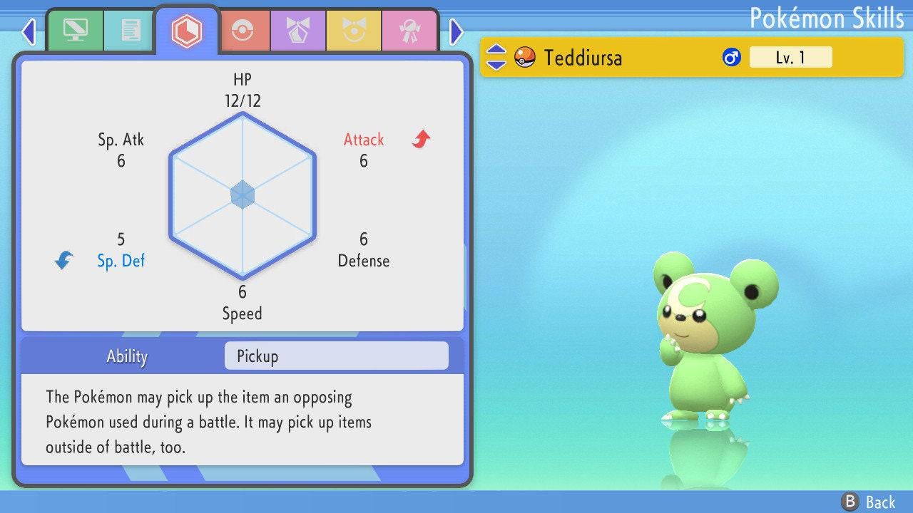 SHINY 6IV TEDDIURSA Pokemon Brilliant Diamond Shining Pearl 6IV Competitive Battle Ready Pokémon card photo 4