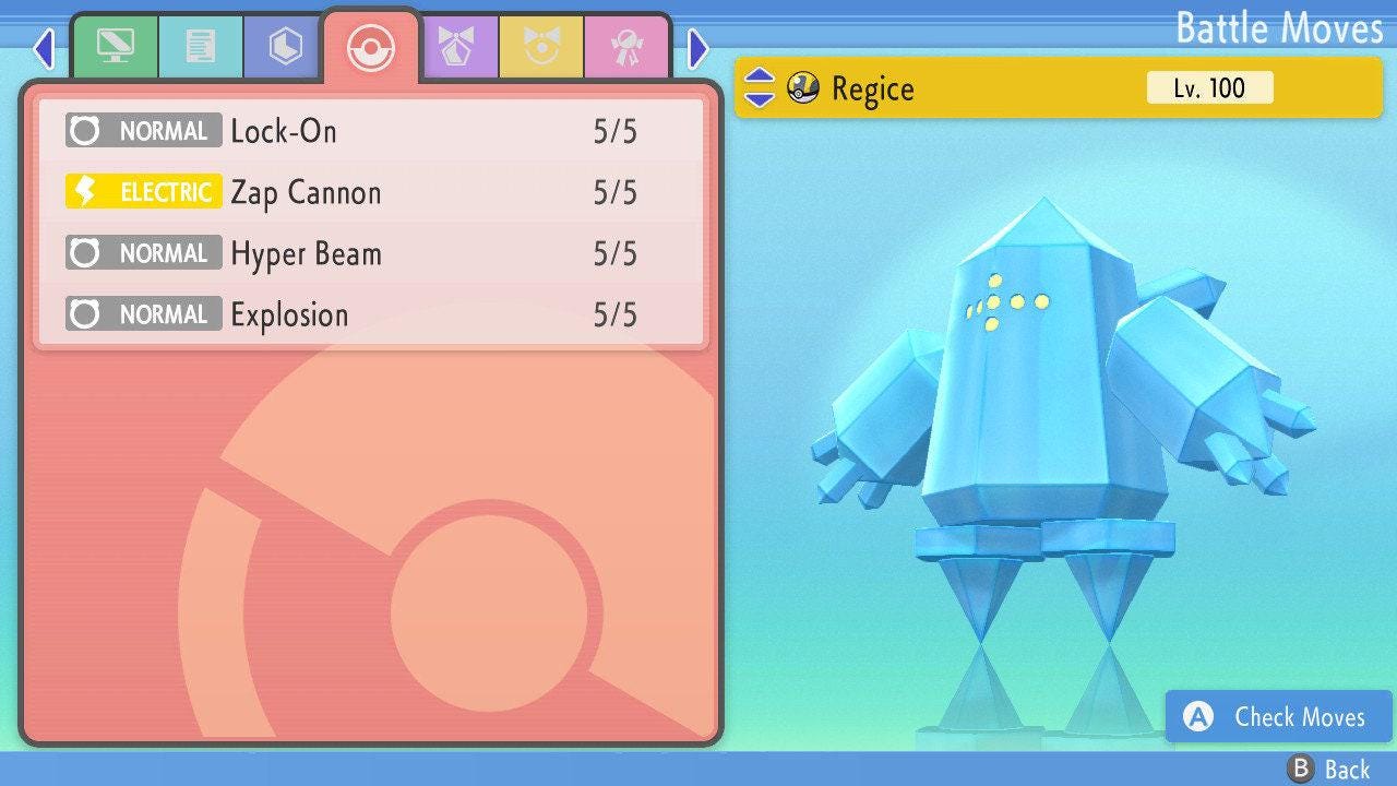 SHINY 6IV REGICE Pokemon Brilliant Diamond Shining Pearl 6IV Competitive Battle Ready Pokémon card photo 2