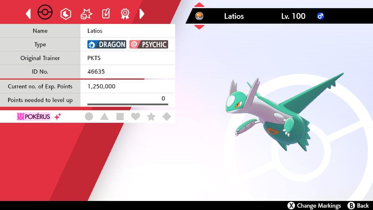 Shiny LATIOS Pokemon Sword Shield 6IV Competitive Battle Ready – Sword & Shield Pokémon card photo