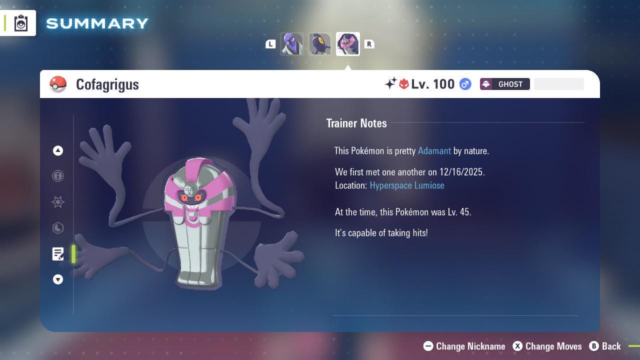 Foto de la carta Pokémon Cofagrigus Alfa Variocolor 6IV Competitivo Listo para la Batalla 4