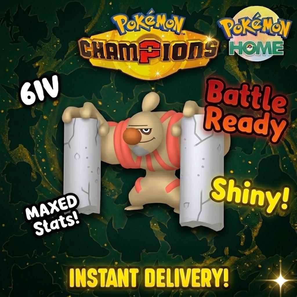 Shiny Conkeldurr Pokémon Champions 6IV Competitive Battle Ready – Champions Pokémon card photo