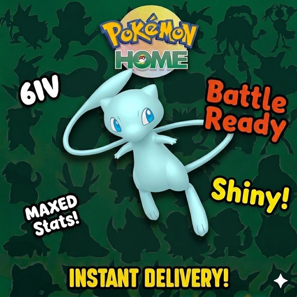 Pokemon HOME Shiny 6IV Mew Battle Ready Custom Ot Event Sv Trade FAST DELIVERY Ready – Exclusive Event Pokémon Pokémon card photo