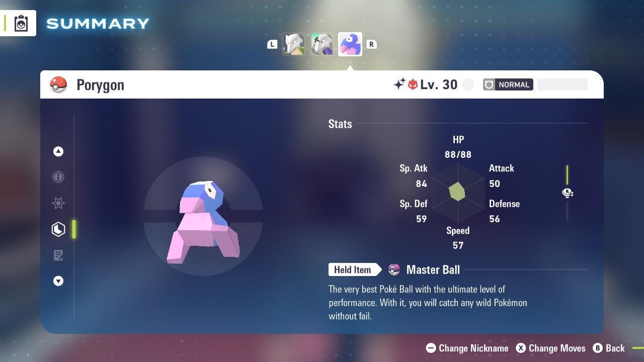 Shiny Alpha Porygon Pokemon Legends Za Mega Dimension DLC 6IV Competitive Battle Ready Pokémon card photo 2