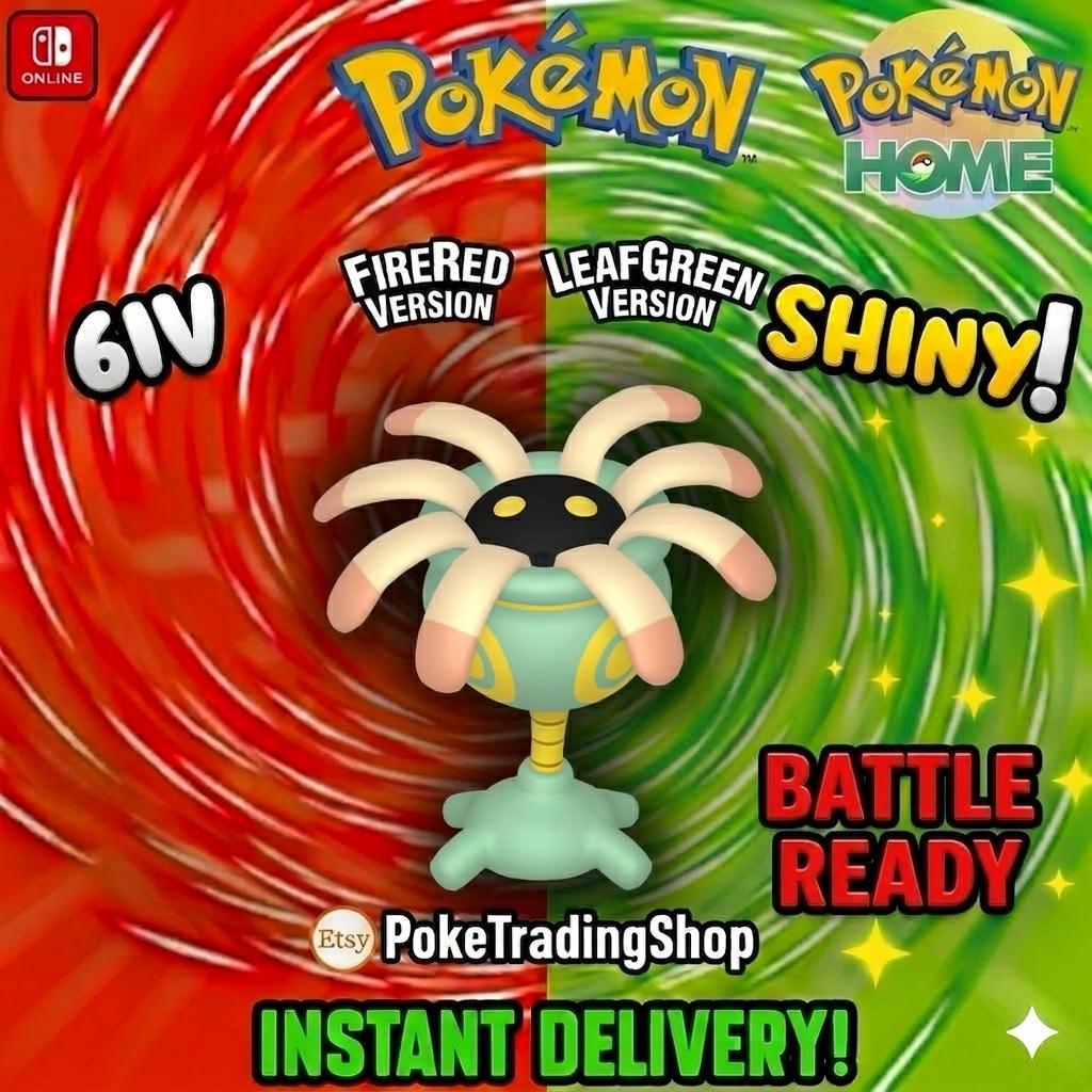 Foto de la carta Pokémon LILEEP VARIOCROMÁTICO Pokémon Rojo Fuego Verde Hoja 6IV Listo para el Combate Competitivo