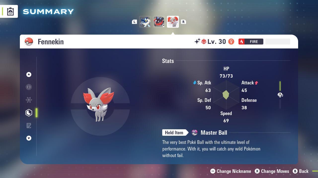 Shiny Alpha Fennekin Pokémon Legends ZA 6IV Competitive Battle Ready Pokémon card photo 2