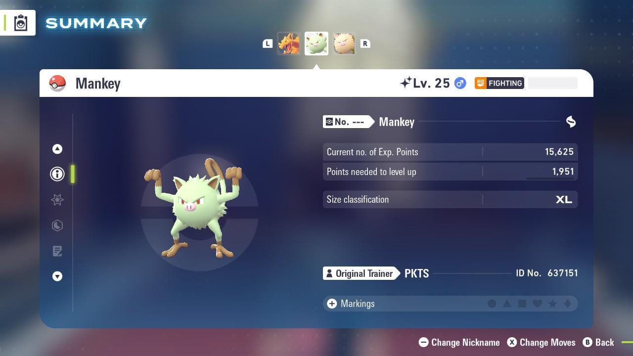 Shiny Mankey Pokemon Legends ZA Mega Dimension DLC 6IV Competitive Battle Ready Pokémon card photo 2