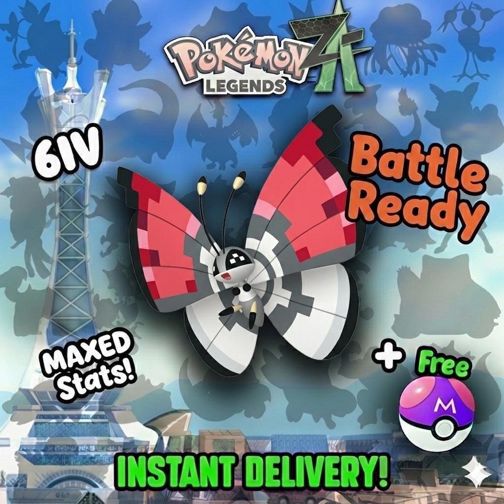 Pokemon Za 6IV Event Pokeball Vivillon Competitive Battle Ready – Exclusive Event Pokémon Pokémon card photo