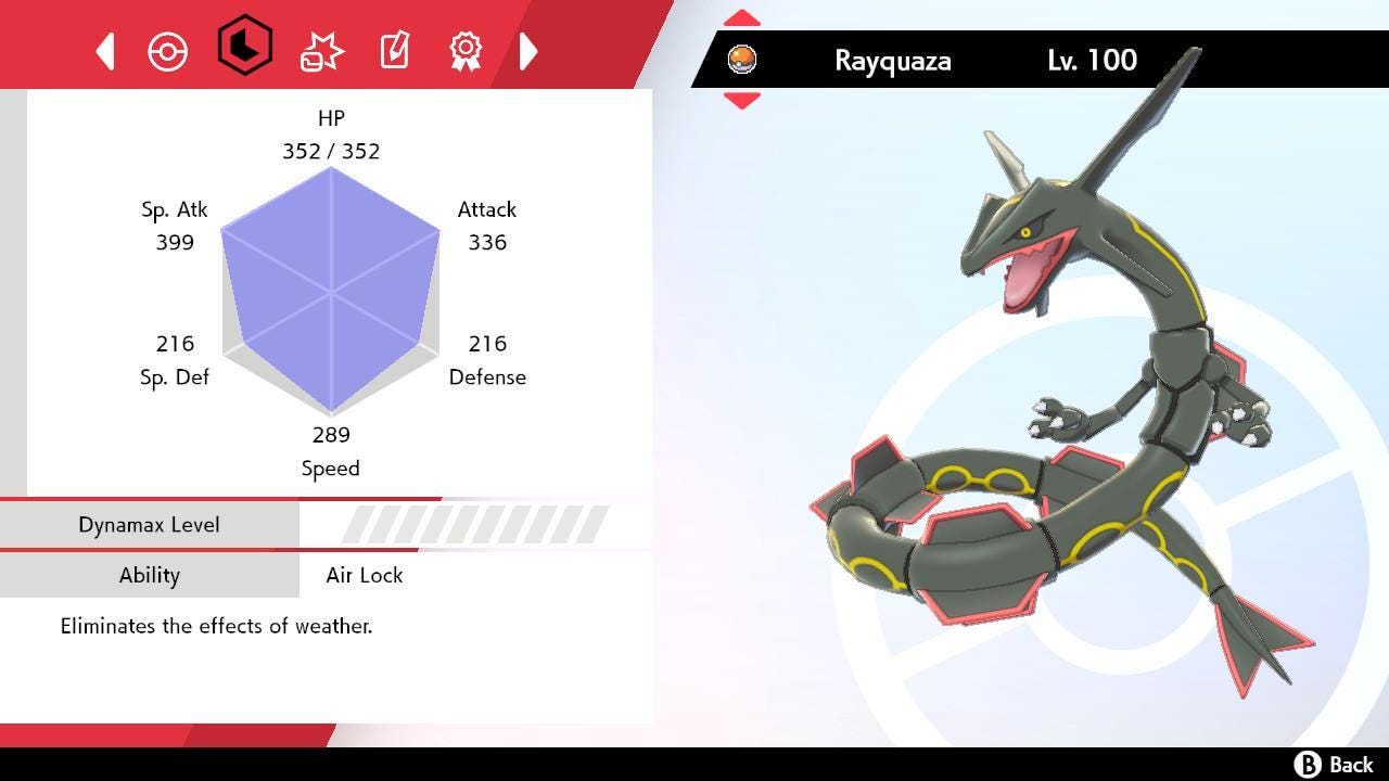 Shiny RAYQUAZA Pokemon Sword Shield 6IV Competitive Battle Ready Pokémon card photo 3