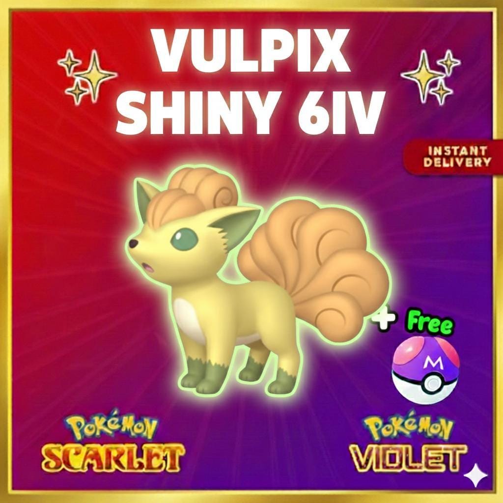 Foto de la carta Pokémon Pokemon Escarlata y Púrpura VULPIX Variocolor 6IV Listo para la Batalla Competitiva