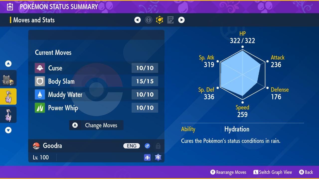 Shiny GOODRA Pokémon Scarlet Violet 6IV Competitive Battle Ready Pokémon card photo 2