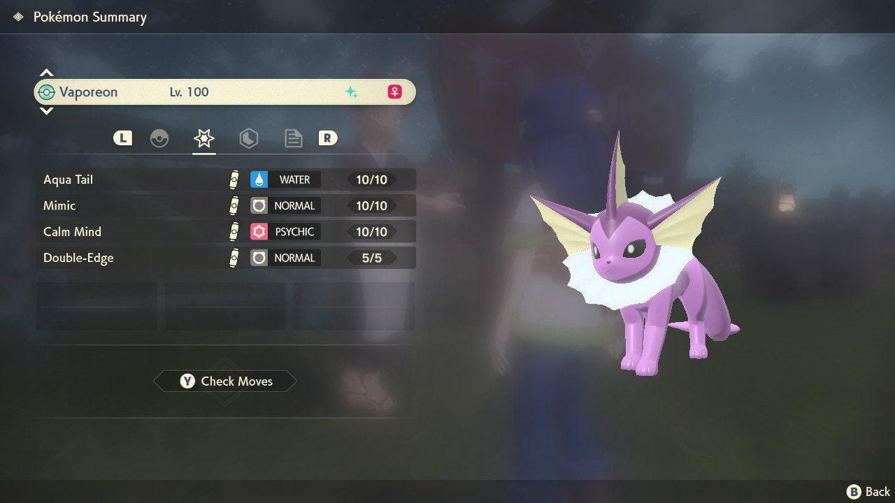 Shiny VAPOREON Pokemon Legends Arceus 6IV Competitive Battle Ready – Legends Arceus Pokémon card photo